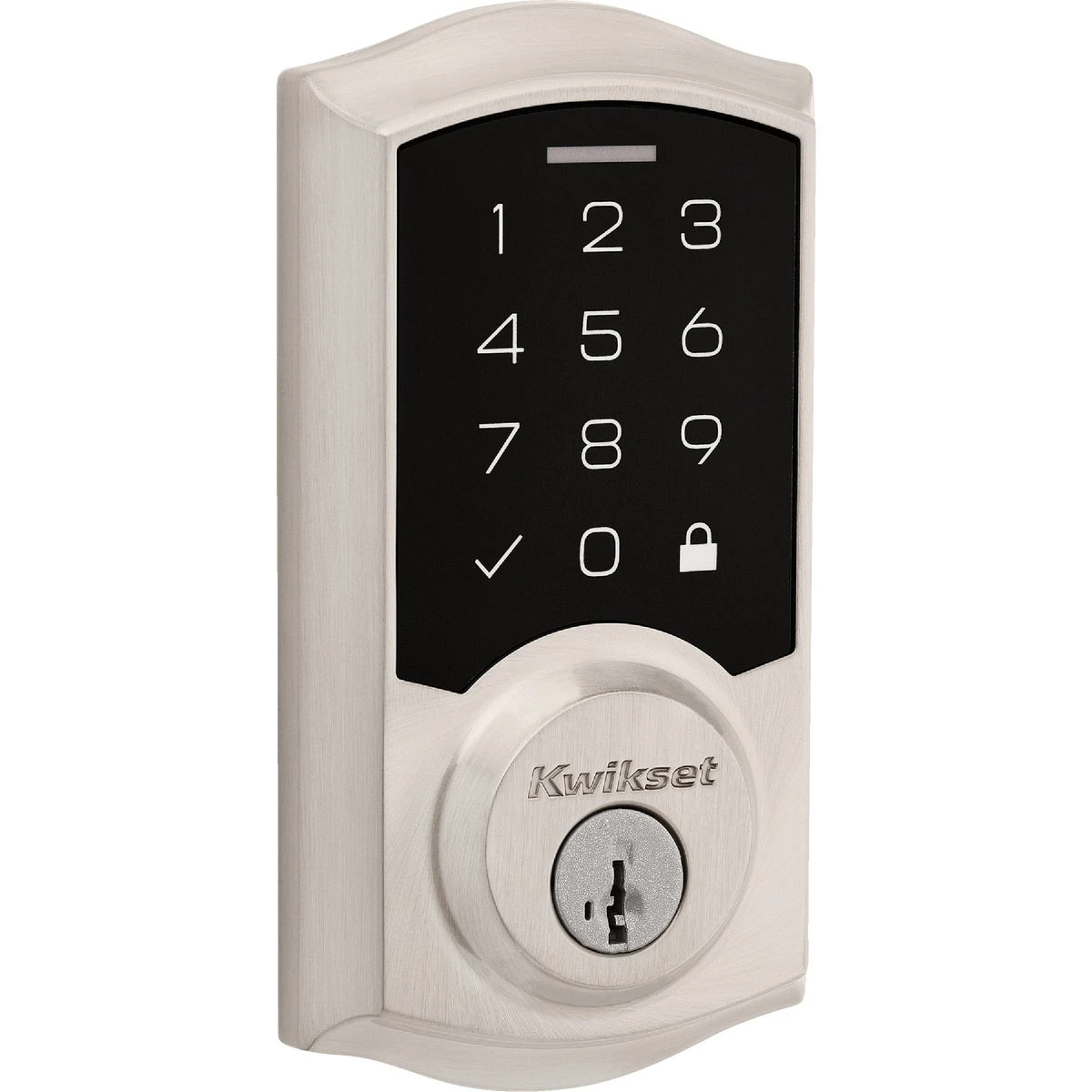 Smartcode 270 Traditional Touchpad Electronic Deadbolt With Smartkey, Satin Nickel