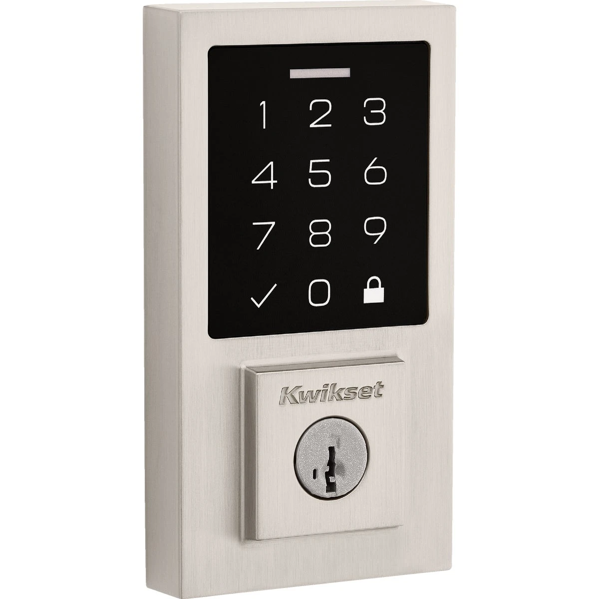 Smartcode 270 Contemporary Touchpad Electronic Deadbolt With Smartkey, Satin Nickel