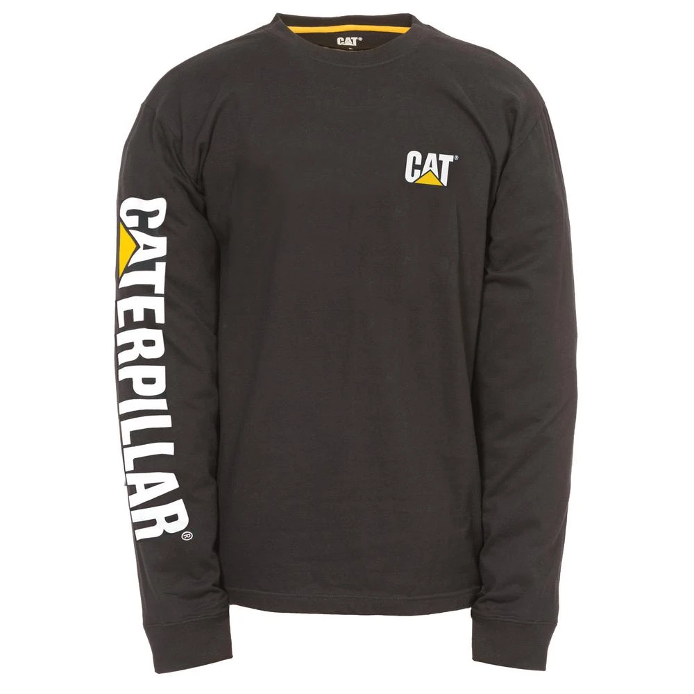 Trademark Long Sleeve T-shirt, Black, Large, 100% Cotton, Comfortable Fit