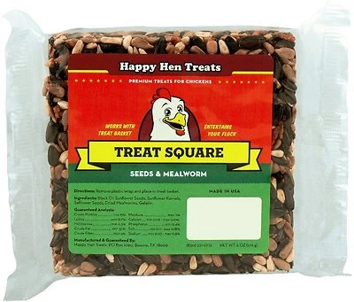 Poultry Treats Mealworm and Seed Squares 6 Ounce Bag