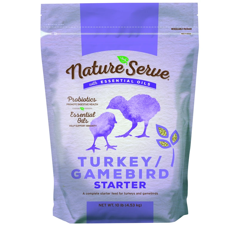 Turkey/gamebird Grower Starter Feed Crumble 10 Lb With Essential Oils
