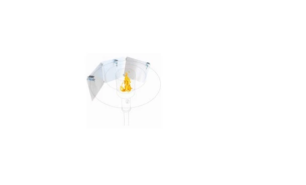 Trifold Aluminum Directional Reflector For Patio Heater 33 X 9.5 In