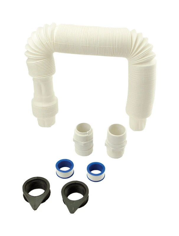 White Connector Kit Plastic With Expandable Tubing And Hose Fittings