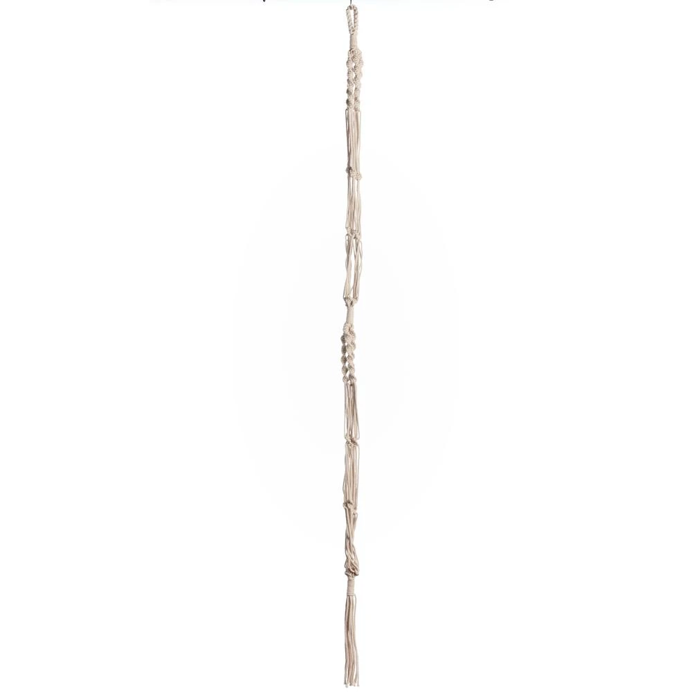 60 Inch Cotton 2-tier Woven Plant Hanger For Indoor Decor