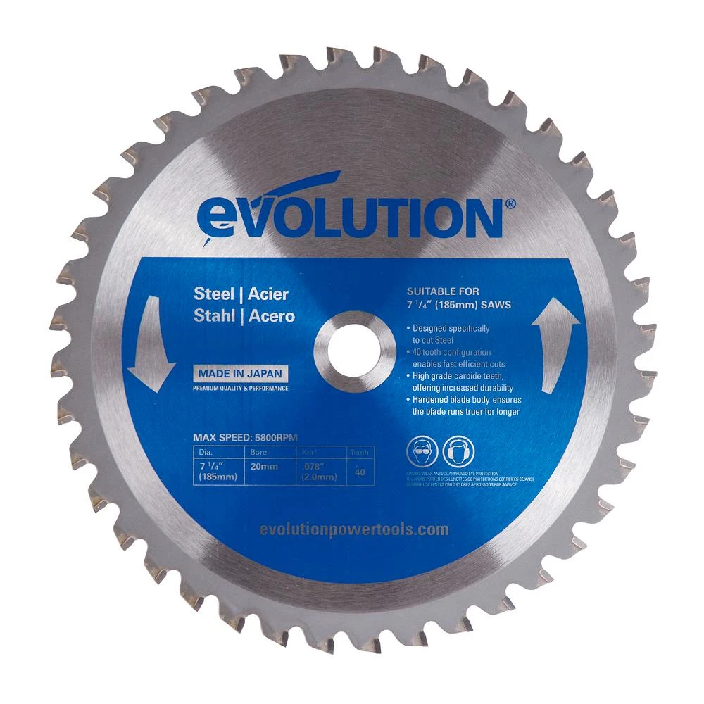 Tungsten Carbide-tipped Steel-cutting Blade, 7.25-inch, 40 Teeth For Precision Cutting