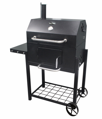 Deluxe Charcoal Cart Grill with 411 Square Inch Cooking Surface and Portable Design
