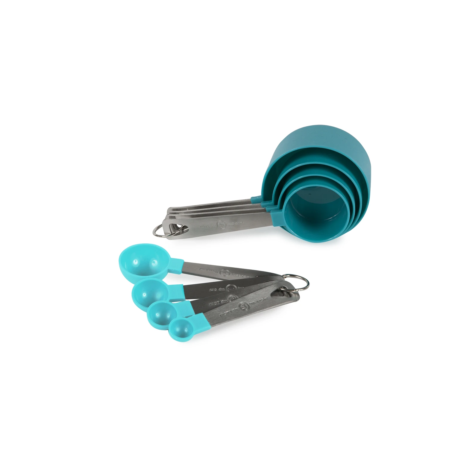 Core Kitchen Polypropylene Blue/silver 8-piece Measuring Set - Food Safe & Heat Resistant