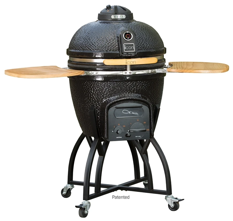 C-series 22-in Black Kamado Charcoal Grill With Super Bundle