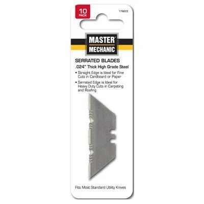 Serrated Utility Knife Blades, 10-Pk.