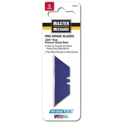 Utility Blades, Professional Grade, Blue, 5-Pk.