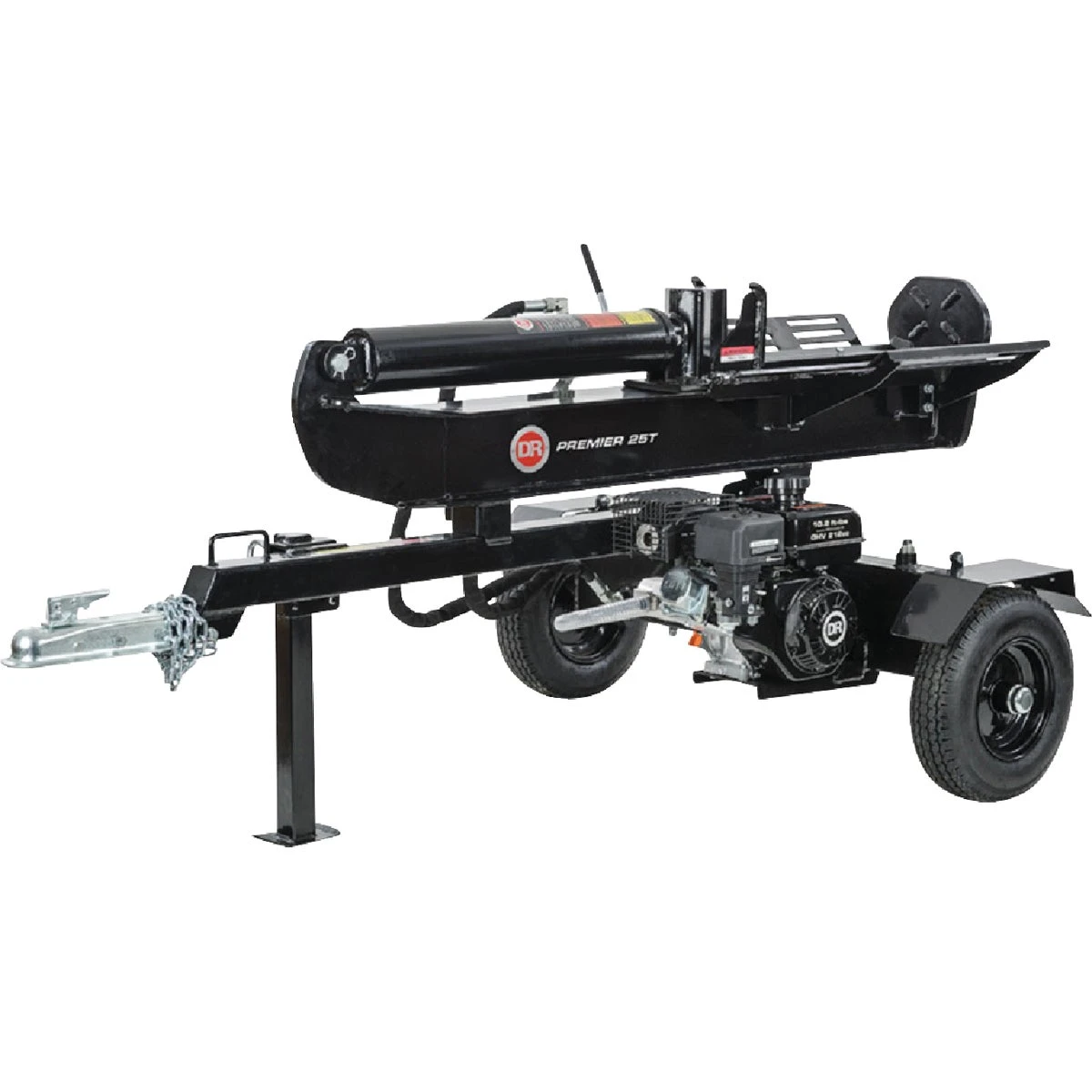 Horizontal and Vertical Log Splitter with 6.2 Horsepower Engine and 25 Ton Splitting Force