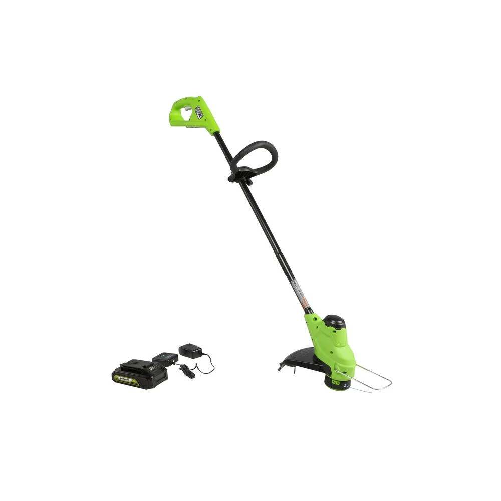 24-Volt Cordless String Grass Trimmer with 10-Inch Cutting Swath, Includes Battery and Charger