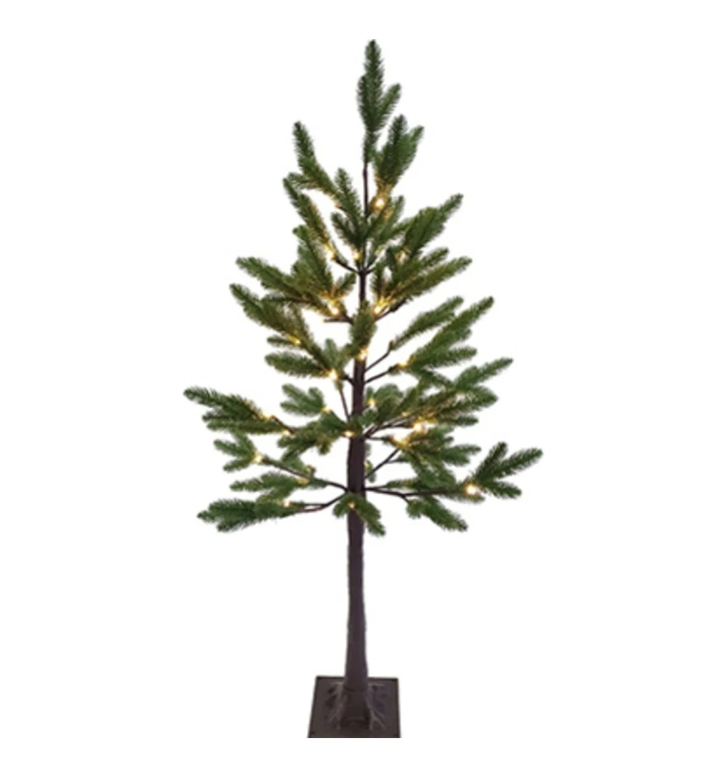 4-foot Australian Pine Led Tree With Twinkling Warm White Lights And Stand