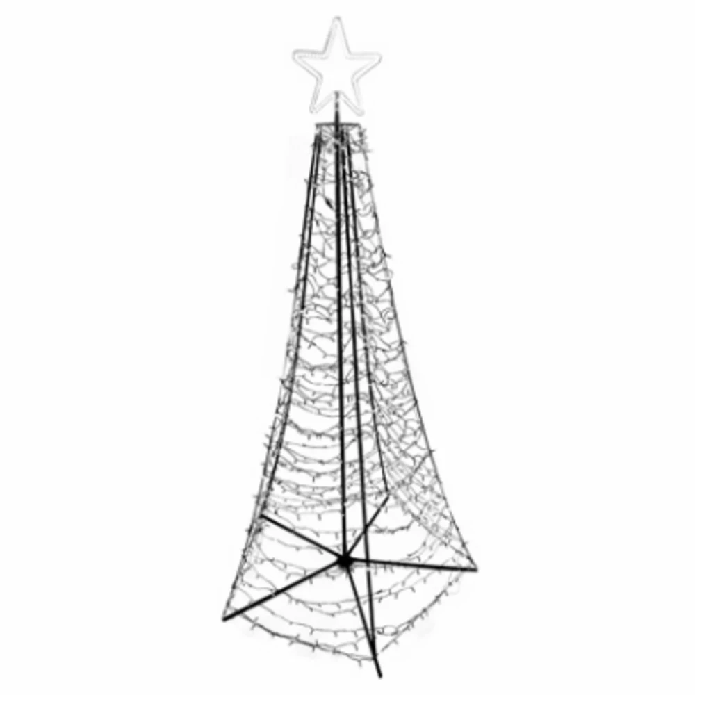 Starry Spire Led Tree With 550 Twinkling Pure White Lights, 7.5 Feet Tall