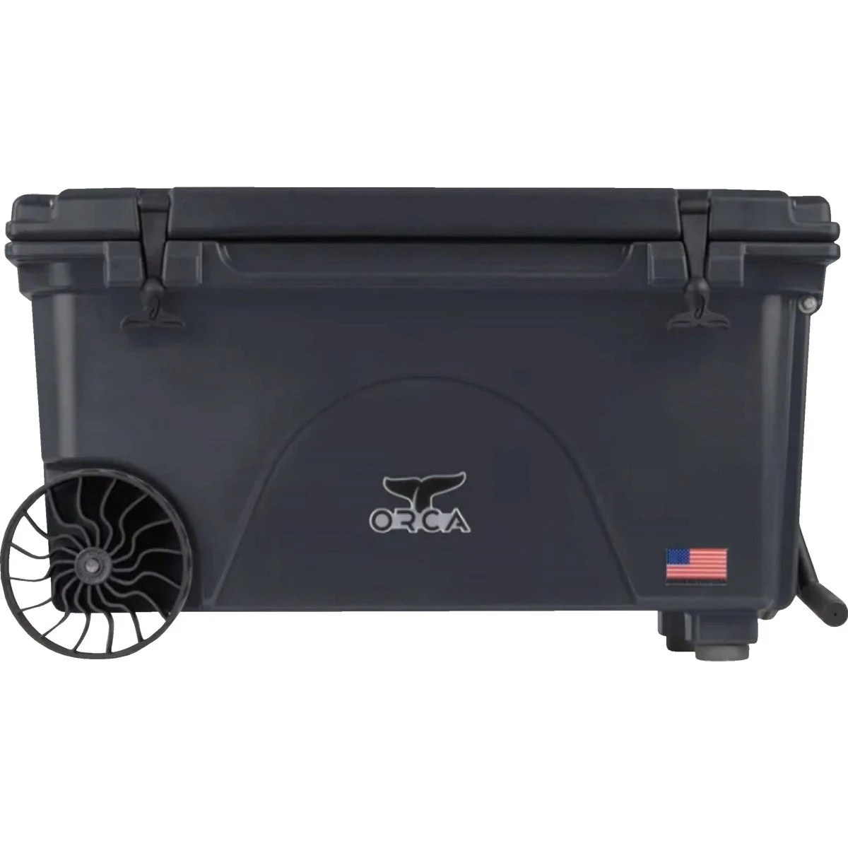 65 Quart Charcoal Roto-molded Wheeled Cooler With Comfort Grip Handle