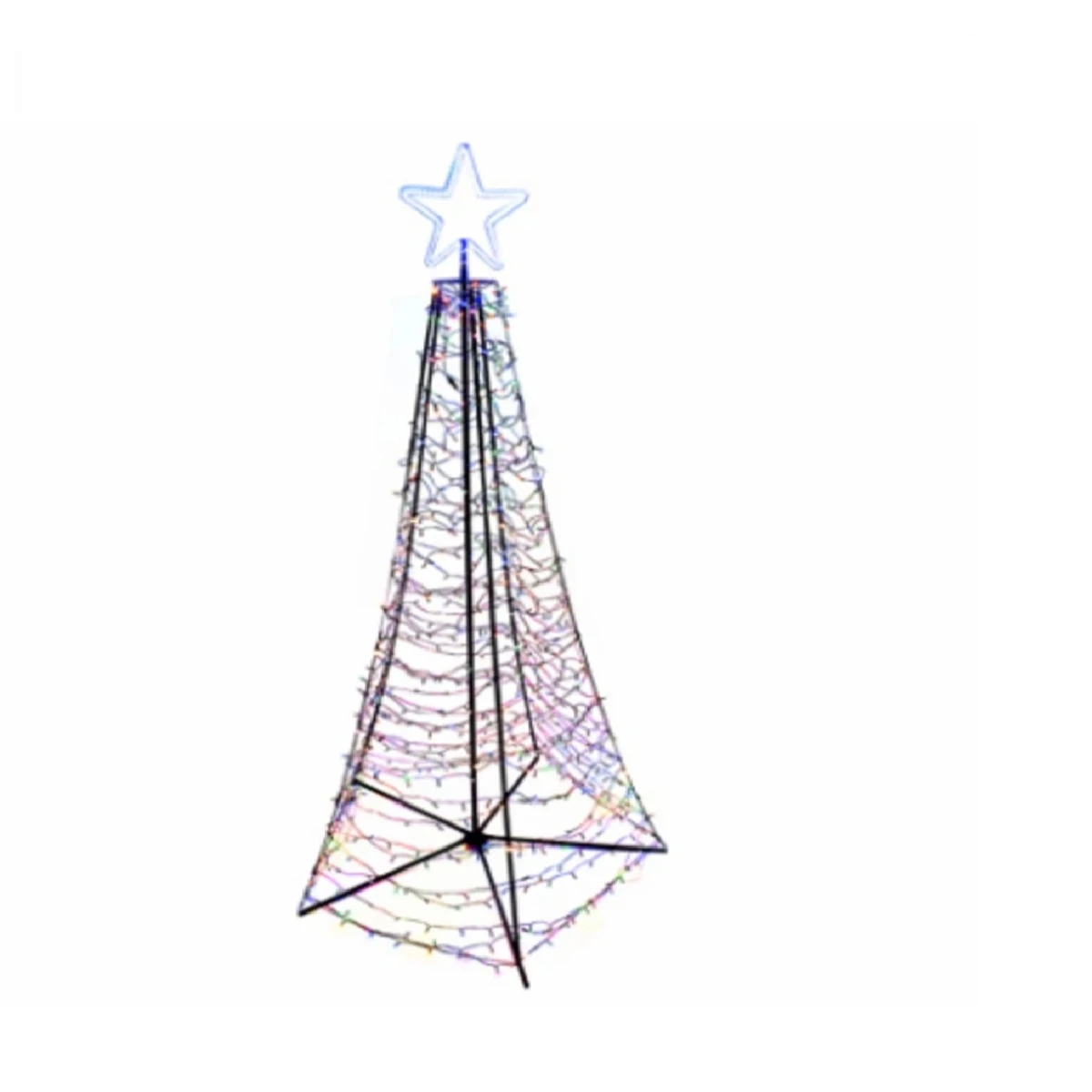 Starry Spire LED Tree with 550 Twinkling Multi-Color 3 Millimeter LED Lights, 7.5 Feet Tall