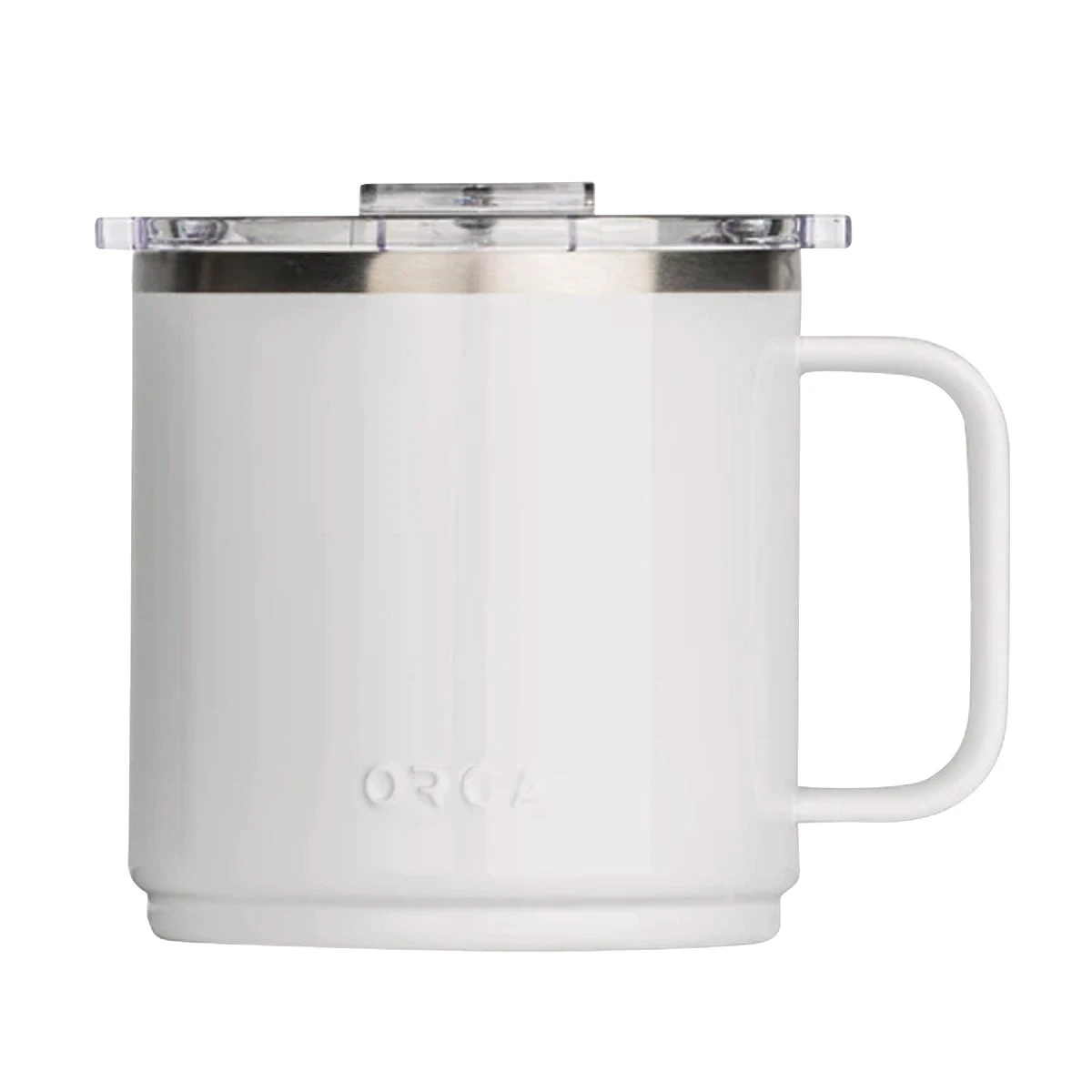 16 Oz. Pearl Camper Coffee Mug - Double Walled Insulated Stainless Steel