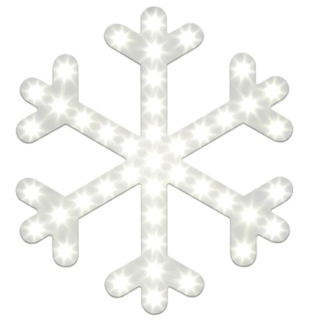 12-inch Super Bright Led Snowflake Outdoor Decor With Mounting Accessories