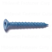 Masonry Screw, 1/4 x 2-1/4 In. Star Flat Head, 100-Pk.