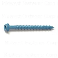 Masonry Screw, 3/16 x 2-1/4 In. Star Hex Head, 100-Pk.