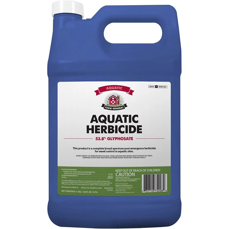 Aquatic Herbicide, 53.8% Glyphosate, 1-gallon Bottle For Weed Control