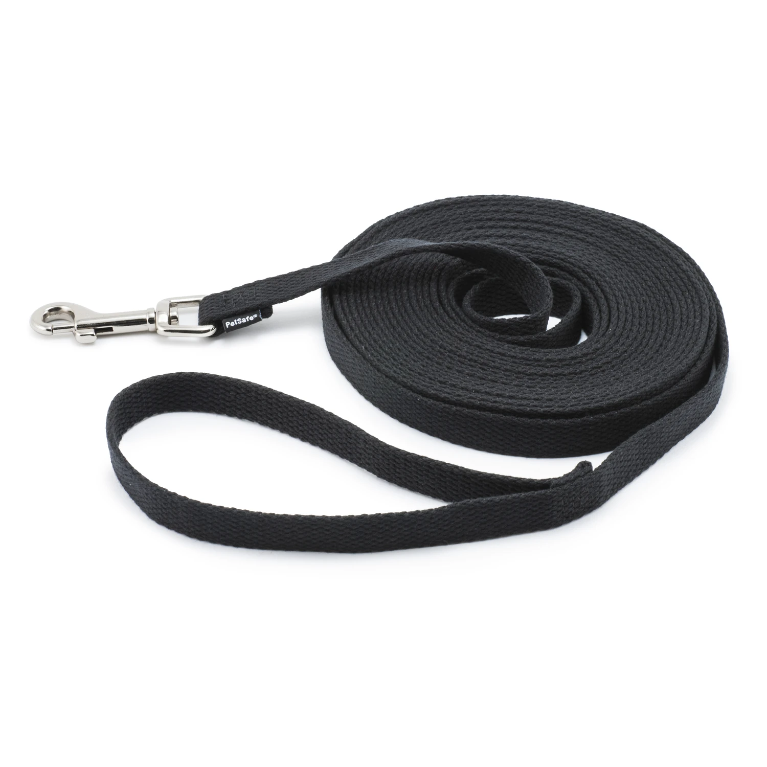 5/8 In. X 20 Ft. Black Cotton Dog Training Leash