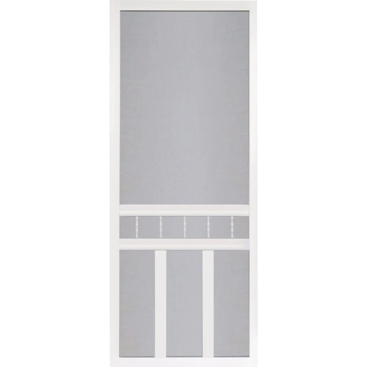 Waccamaw 32 In. W X 80 In. H White Vinyl Screen Door With Hardware