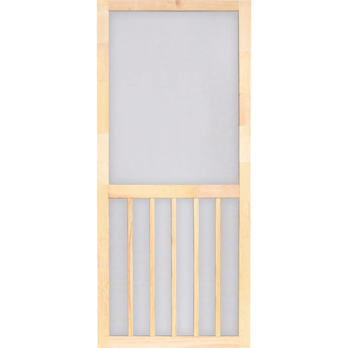 5-bar Natural Wood Screen Door 32 In. W X 80 In. H X 1 In. Thick