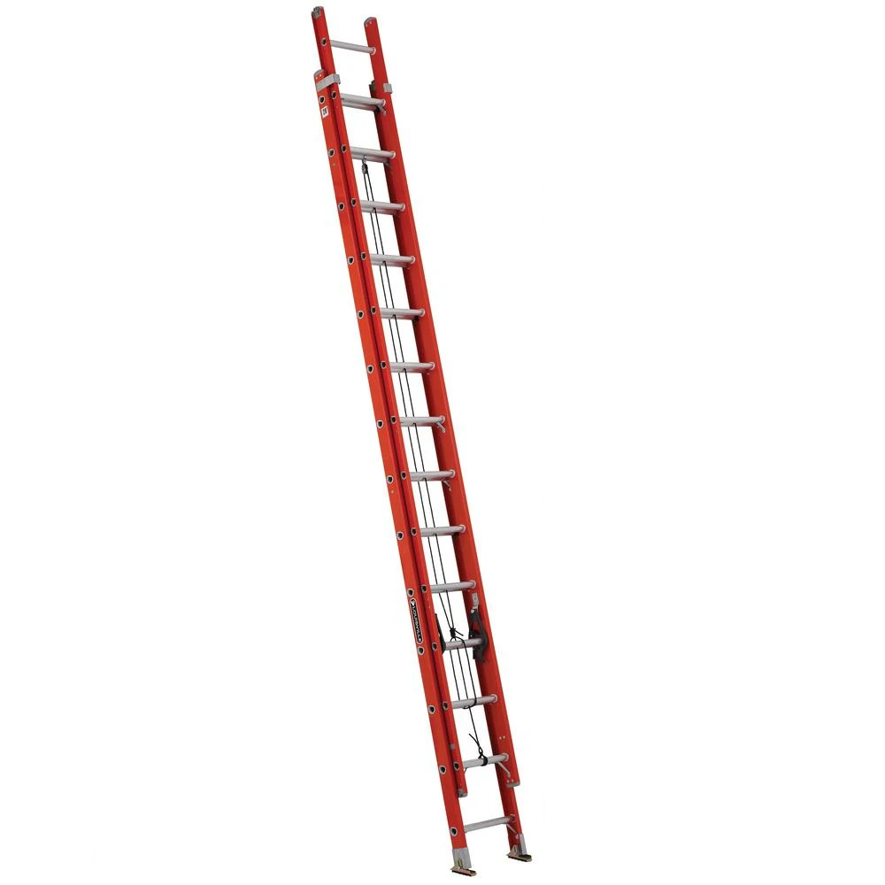28-Foot Fiberglass Extension Ladder Type 1A Heavy Duty Load Capacity