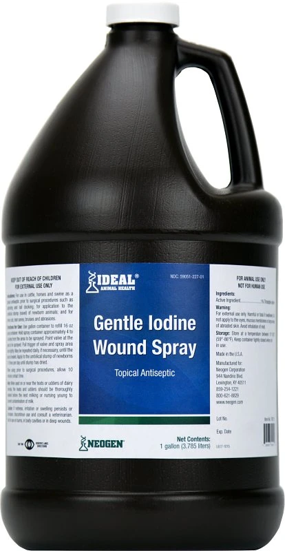 Iodine Wound Treatment Solution, 1 Gallon Container for Medical Use