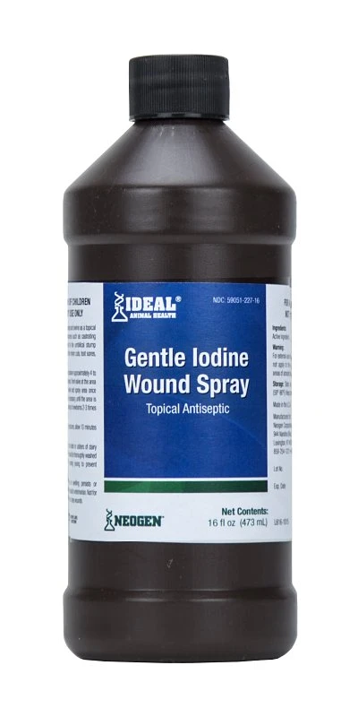 Gentle Iodine Wound Treatment, 16 Oz Liquid For Livestock Health