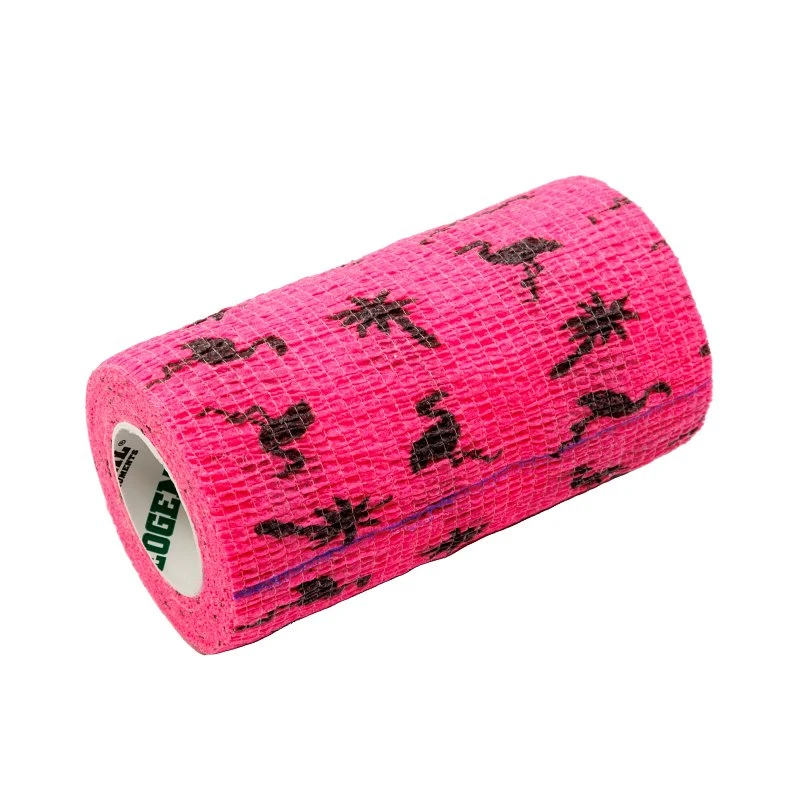 SyrFlex Cohesive Flexible Veterinary Bandage, Pink Flamingo, 4 In. x 5 Yds. Stretched, 4-Pk.