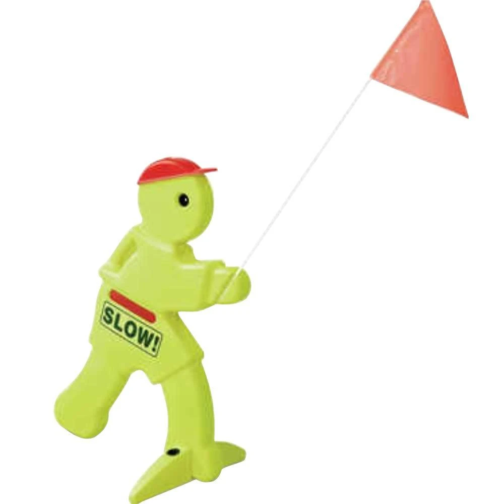 Kid Alert Visual Warning Signal, 32-inch With Reflector Decal And Red Flag
