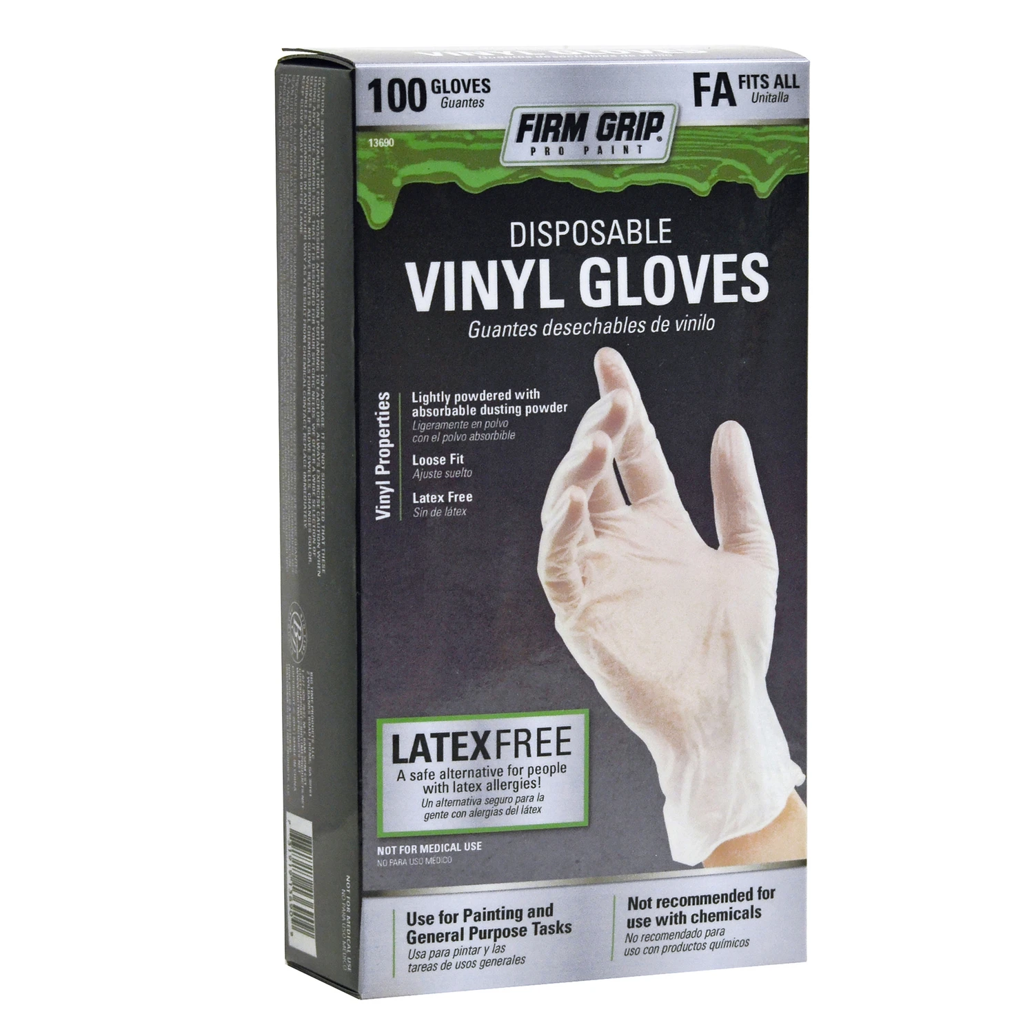 Pro Paint Vinyl Cleaning Gloves, Disposable, Men's One Size, 100-Ct.
