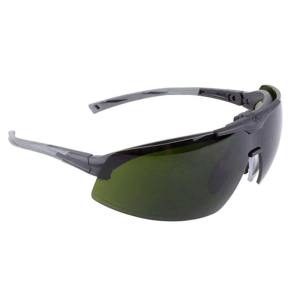 Safety Glasses with IR5 Flip Lens, Black Frame, Protective Eyewear