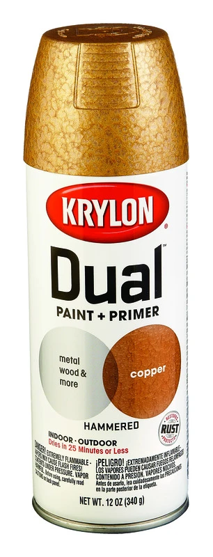 Dual Hammered Paint + Primer Spray Paint 12 Oz. Copper Finish