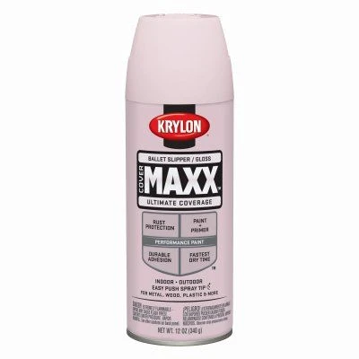 COLORmaxx Gloss Ballet Slipper Spray Paint and Primer, 12 Ounce Can