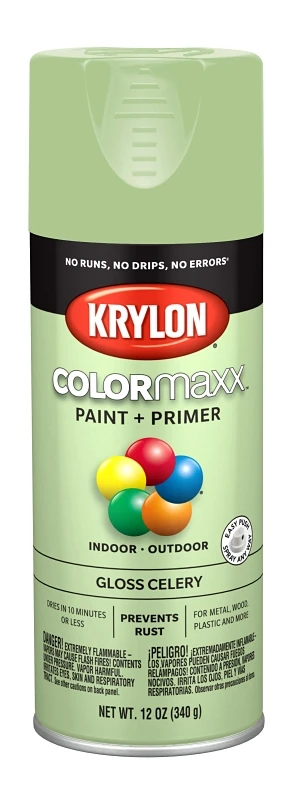 COLORmaxx Celery Gloss Finish Spray Paint, 12 Ounce Can