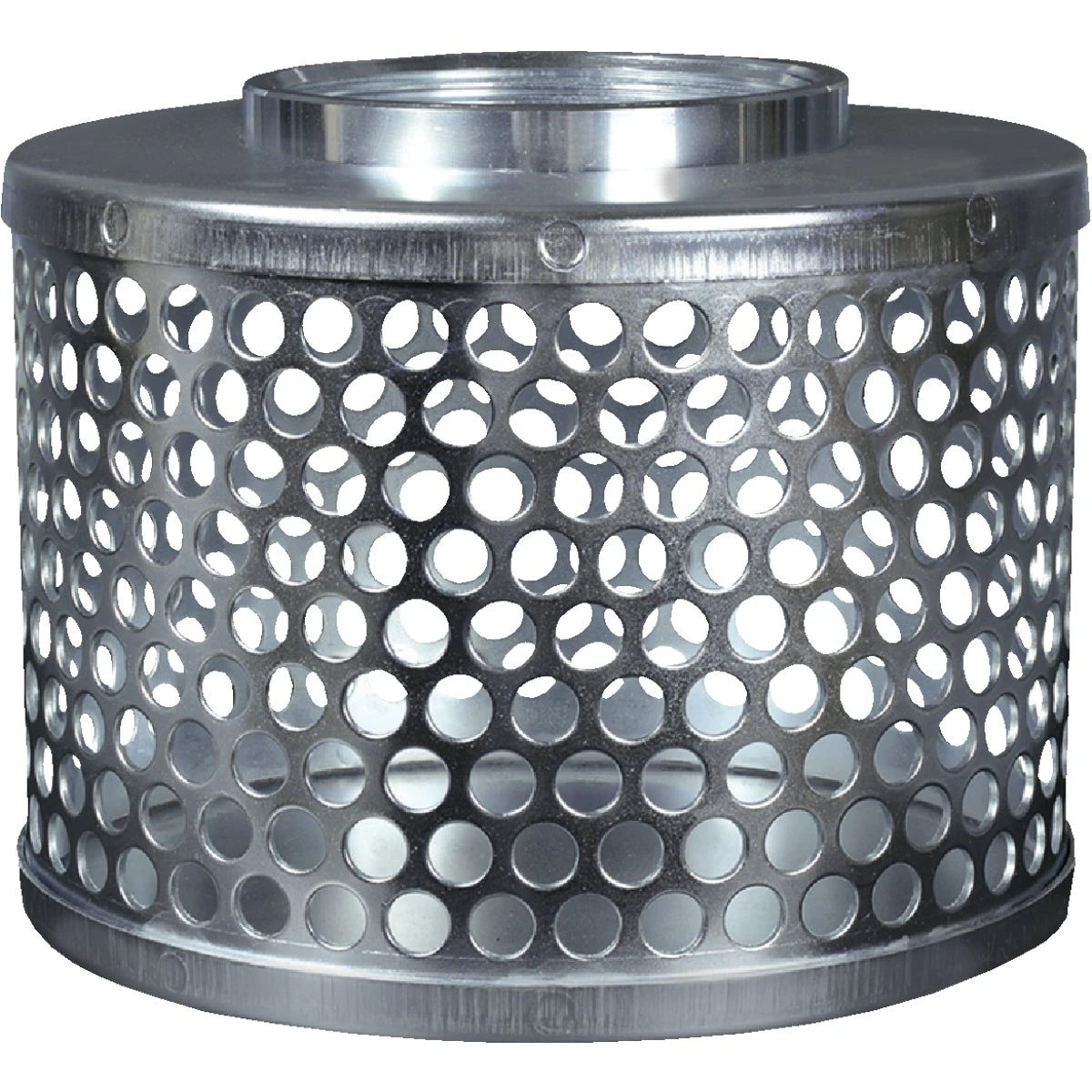 Plated Steel Round Hole Suction Strainer, 1 and 1/2 Inch Diameter