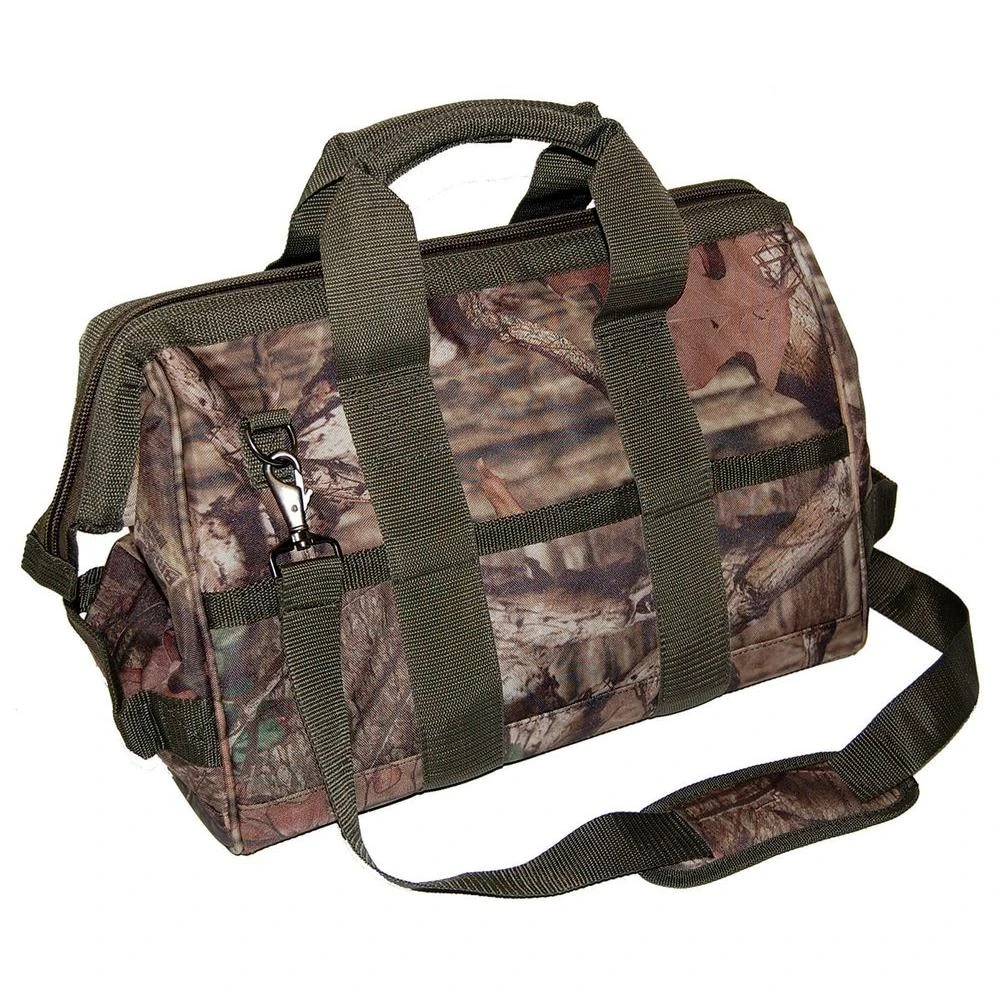 Camo Gatemouth Tool Bag, 16-inch With 16 Pockets And Padded Shoulder Strap