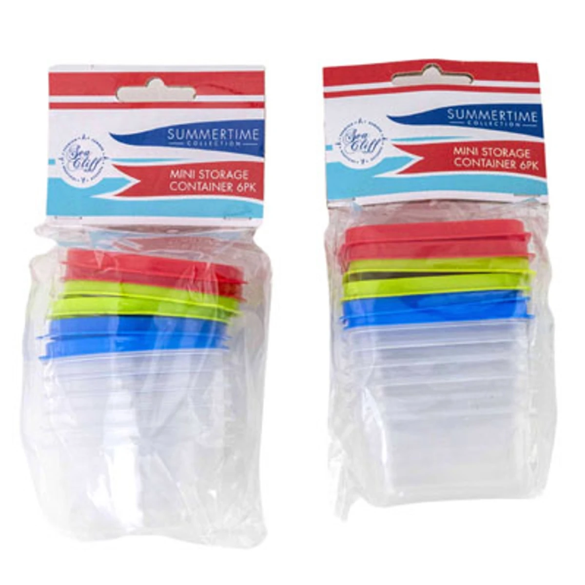 Mini Storage Containers, Assorted, 6-Pk.