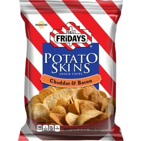 Cheddar Bacon Potato Skins Snack, 3 Ounce Package