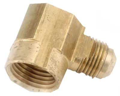 Lead Free Brass 90 Degree Flare Elbow, 1/2 Inch by 3/8 Inch Female Iron Pipe