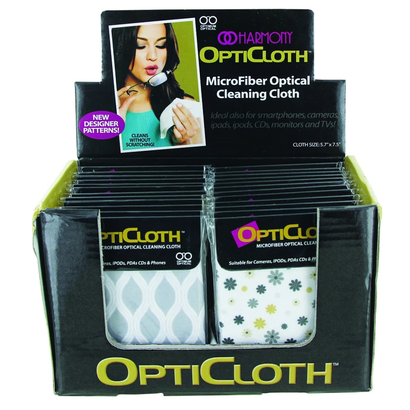 DM Merchandising OptiCloth Lens Cloth Lens Cleaning Cloth Cotton/Microfiber 24 pk