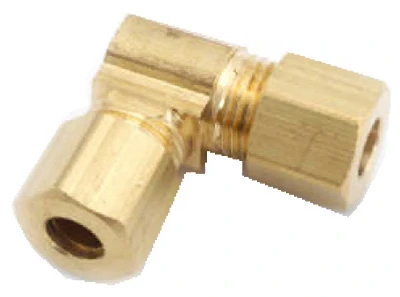 Lead Free Brass Compression Elbow Fitting, Tube End, 1/4 Inch by 1/4 Inch