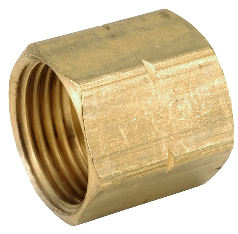 Brass Garden Hose Adapter, 3/4 Inch by 3/4 Inch Female Connector