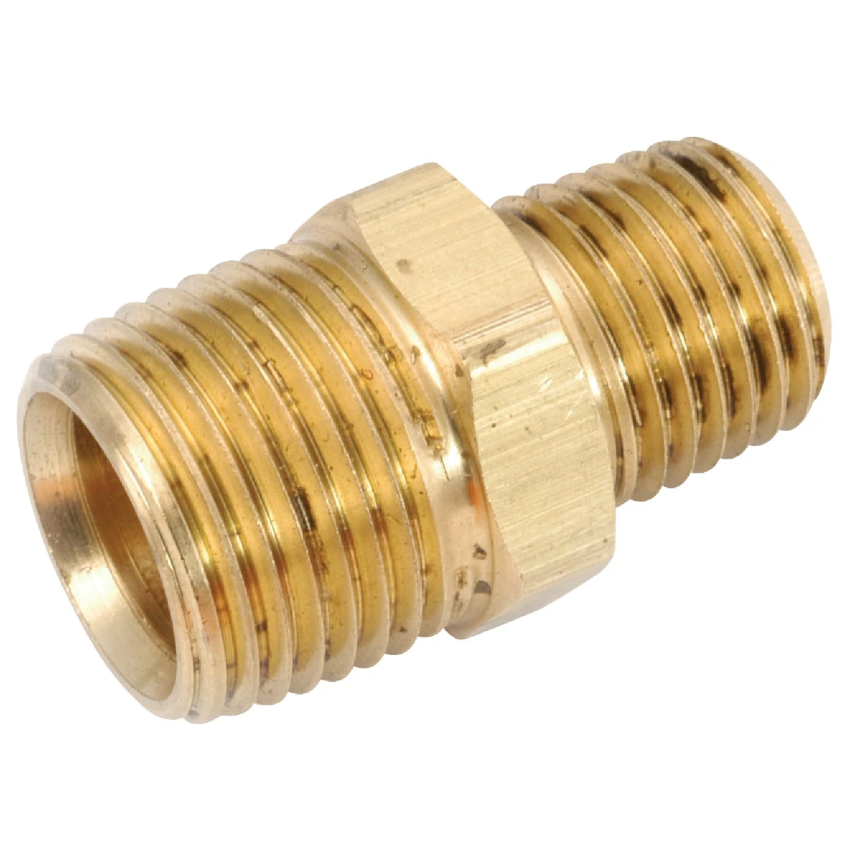 3/4 In. X 1/2 In. Lead Free Hex Reducing Brass Nipple