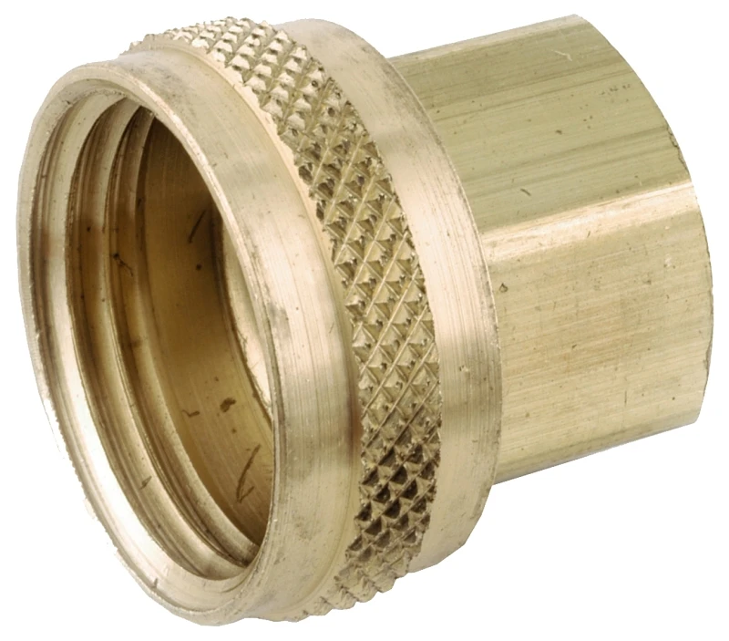 Lead Free Brass Swivel Hose Adapter, 3/4 Female Hose X 1/2 Inch Female Pipe