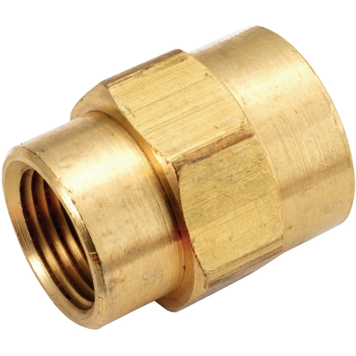 Lead Free Brass Threaded Bell Reducing Coupling, 1/2 X 1/8 In., Anderson Metals