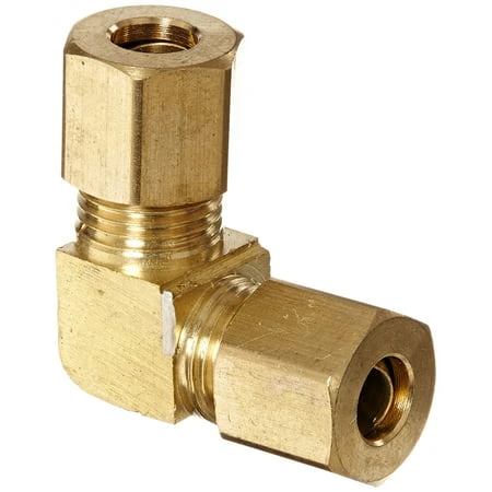 50065 Brass Compression Tube Fitting 90 Degree Elbow 1/4" X 1/4" Od